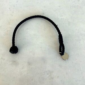 Bottega Veneta black leather braided bracelet